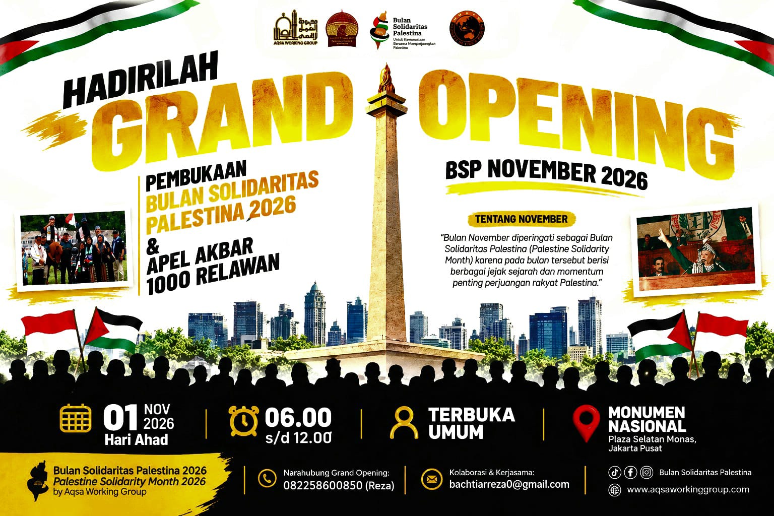 AWG Gabungkan Pembukaan BSP 2026 dengan Apel Akbar 1000 Relawan di Monas
