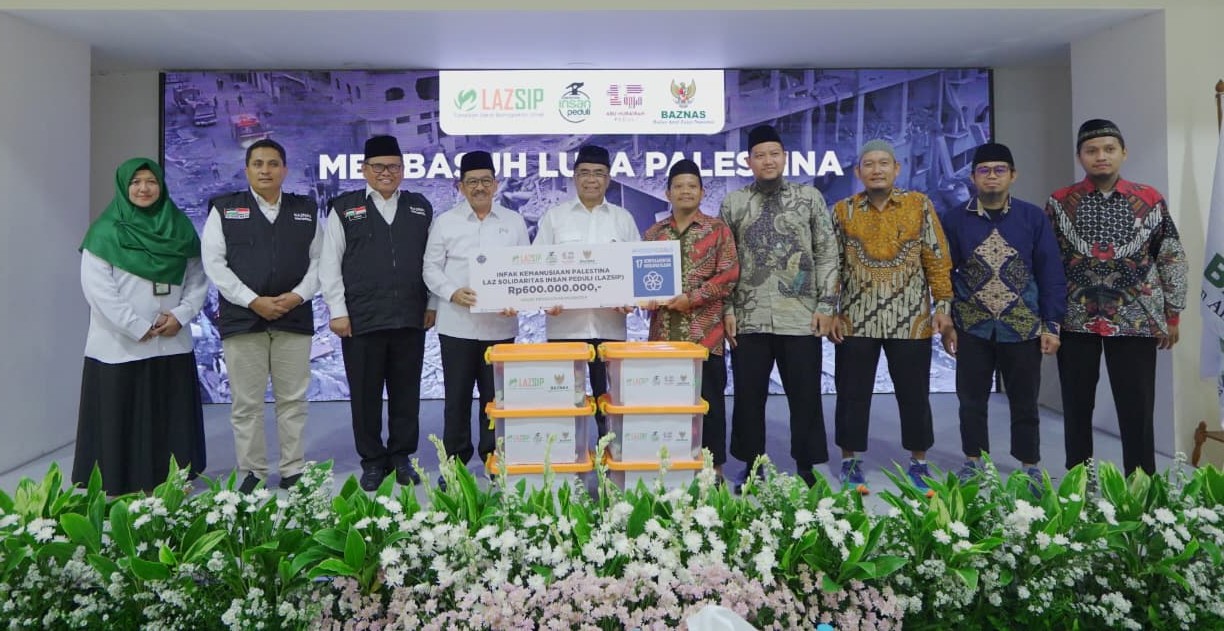 Sinergi Kemanusiaan untuk Palestina, LAZ SIP Serahkan Bantuan Rp 600 Juta kepada BAZNAS RI